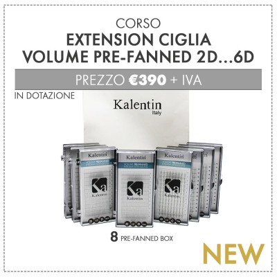 IN PRESENZA - Corso extension ciglia "volume pre-fanned 2D..6D"
